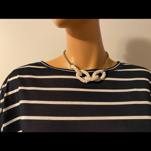 Navy white striped nautical themed top - Picture 6 of 6
